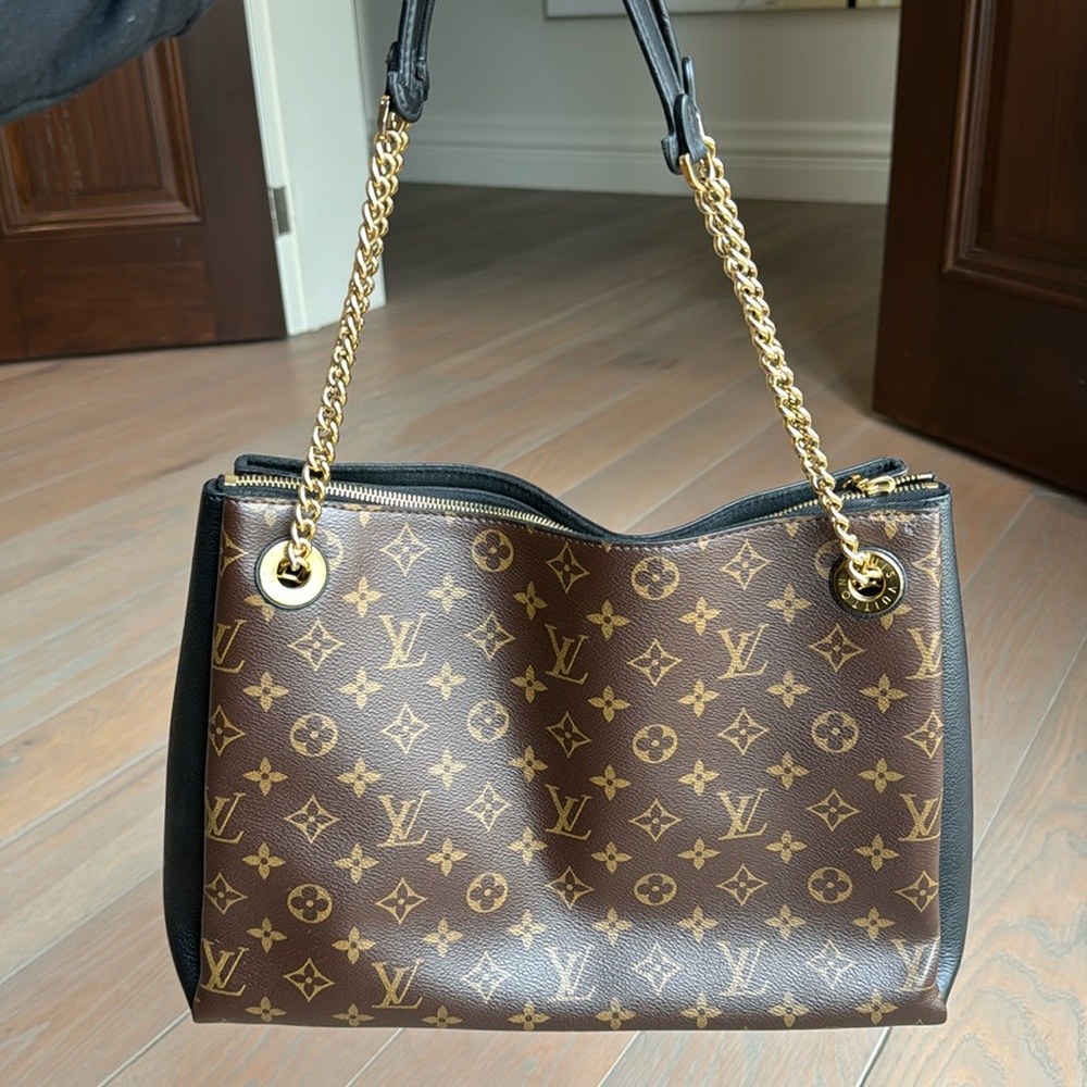 LOUIS VUITTON Surene Handbag Monogram Canvas w Leather MM
